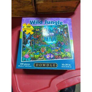Wild Jungle Dowdle Puzzle 100 Piece - Sealed -Age 4 up Double Boxed New